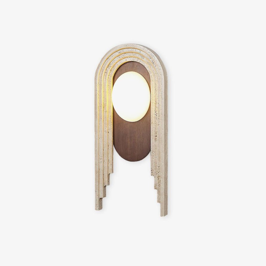 Uloryra Arch-Frame Travertine Wandleuchte