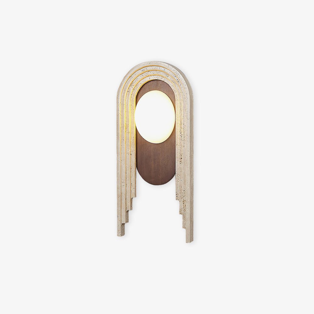 Uloryra Arch-Frame Travertine Wandleuchte