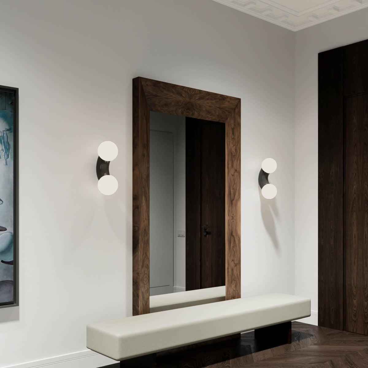 Vaelorn Premium zeitgenössische Kunstglas-Wandleuchte