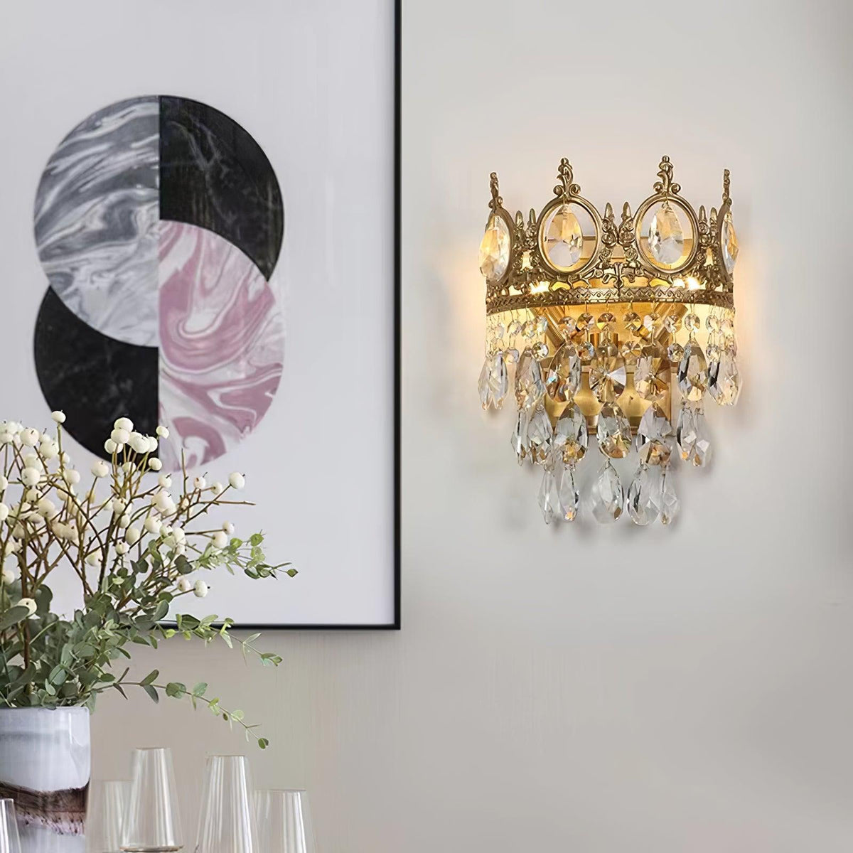 Ulliryra Vintage Kristall-Wandleuchte