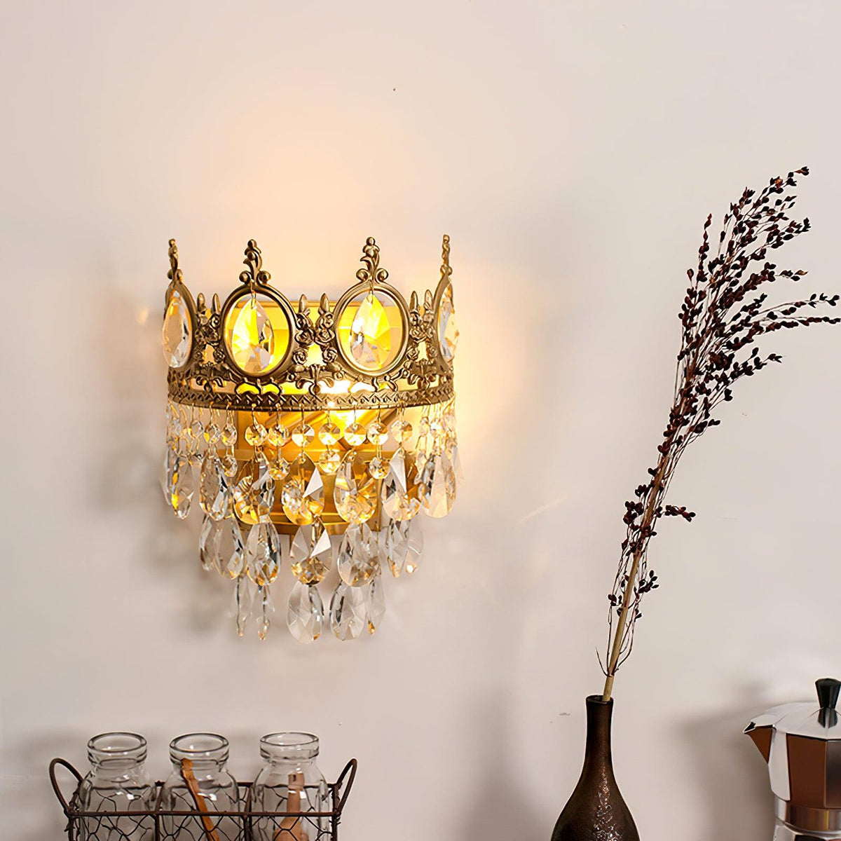 Ulliryra Vintage Kristall-Wandleuchte