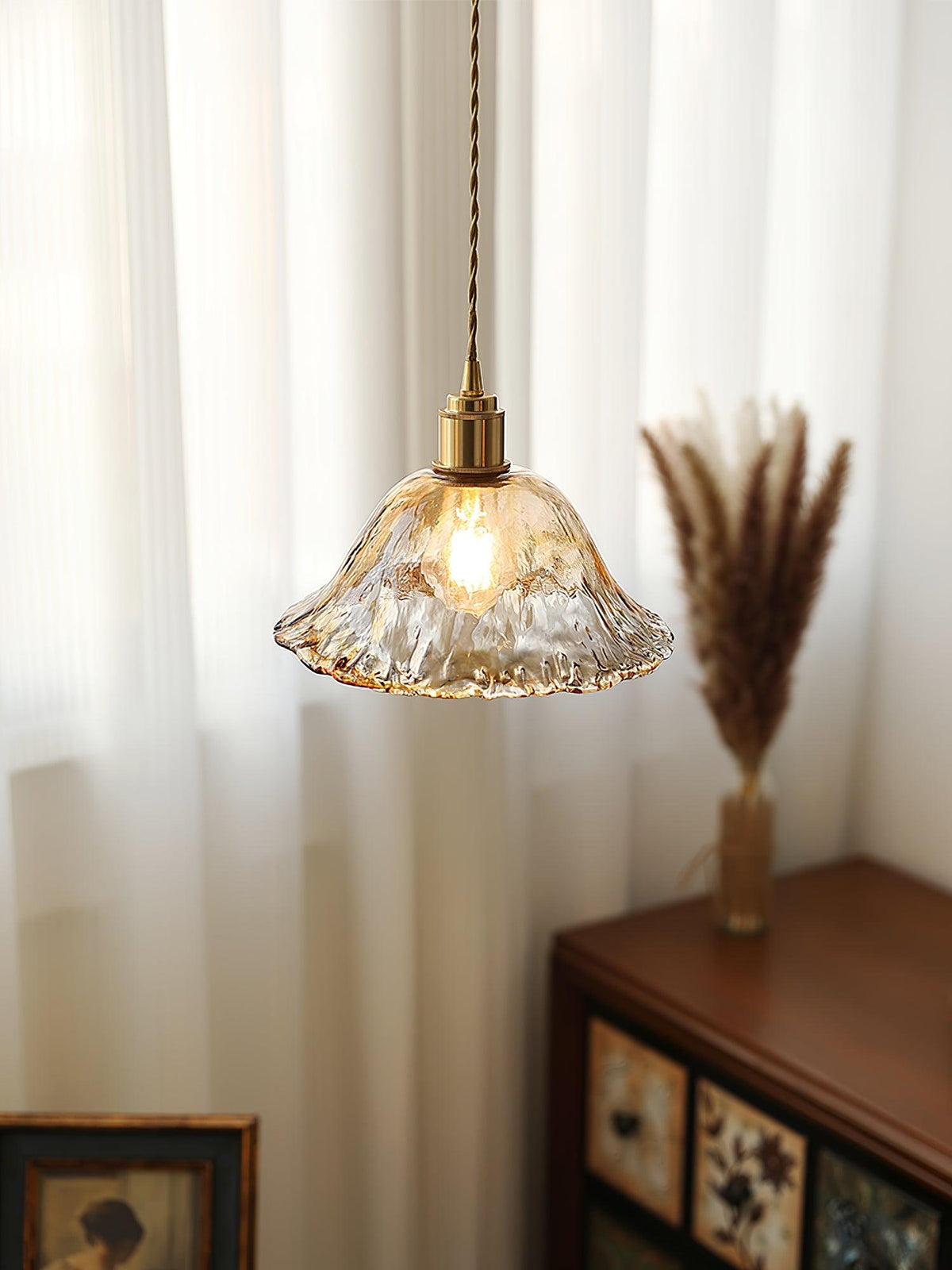 Celirira Vintage-Glas-Pendelleuchte