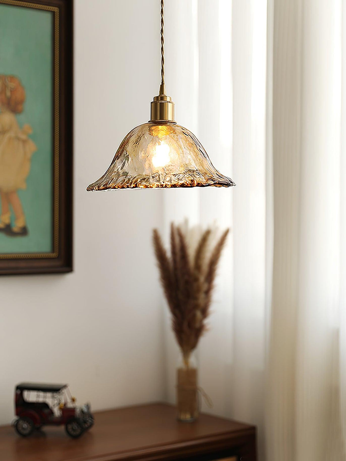 Celirira Vintage-Glas-Pendelleuchte
