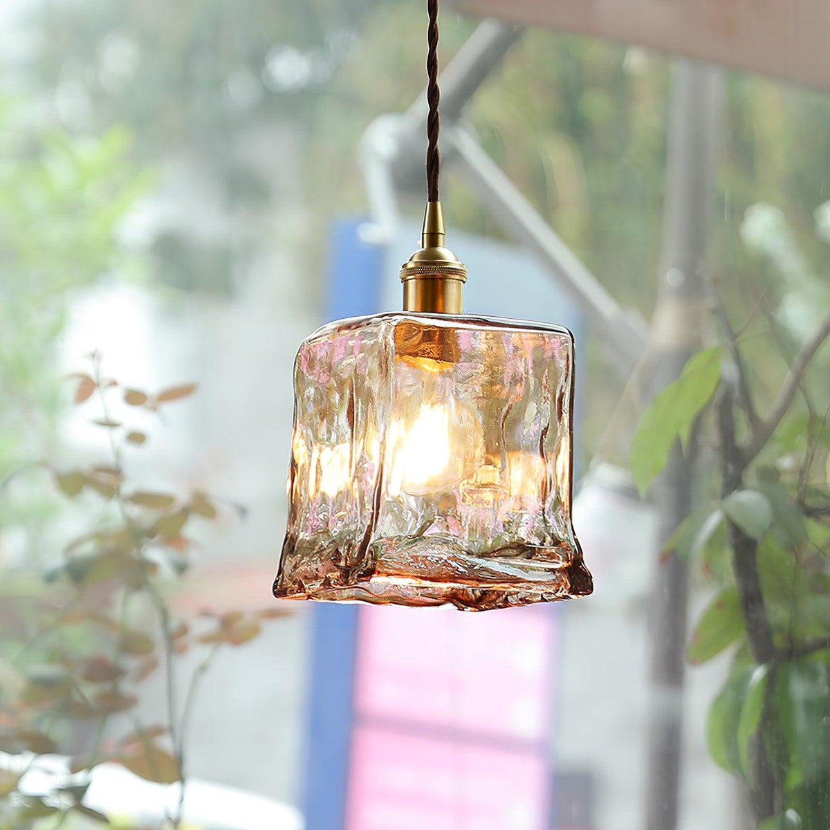 Celirira Vintage-Glas-Pendelleuchte