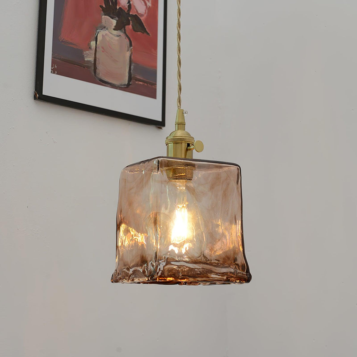 Celirira Vintage-Glas-Pendelleuchte