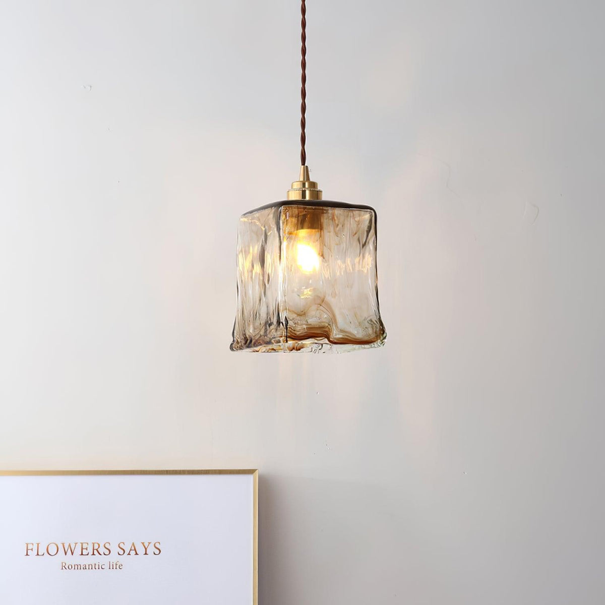 Celirira Vintage-Glas-Pendelleuchte