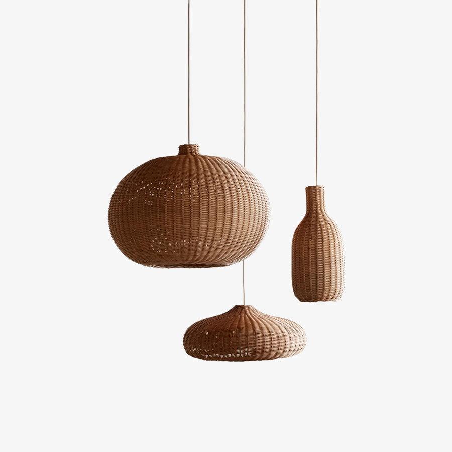 Socan Vintage Rattan Pendelleuchte