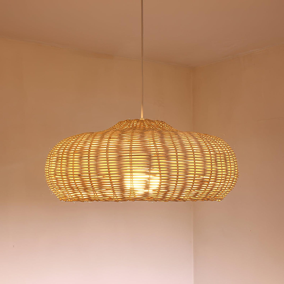 Socan Vintage Rattan Pendelleuchte