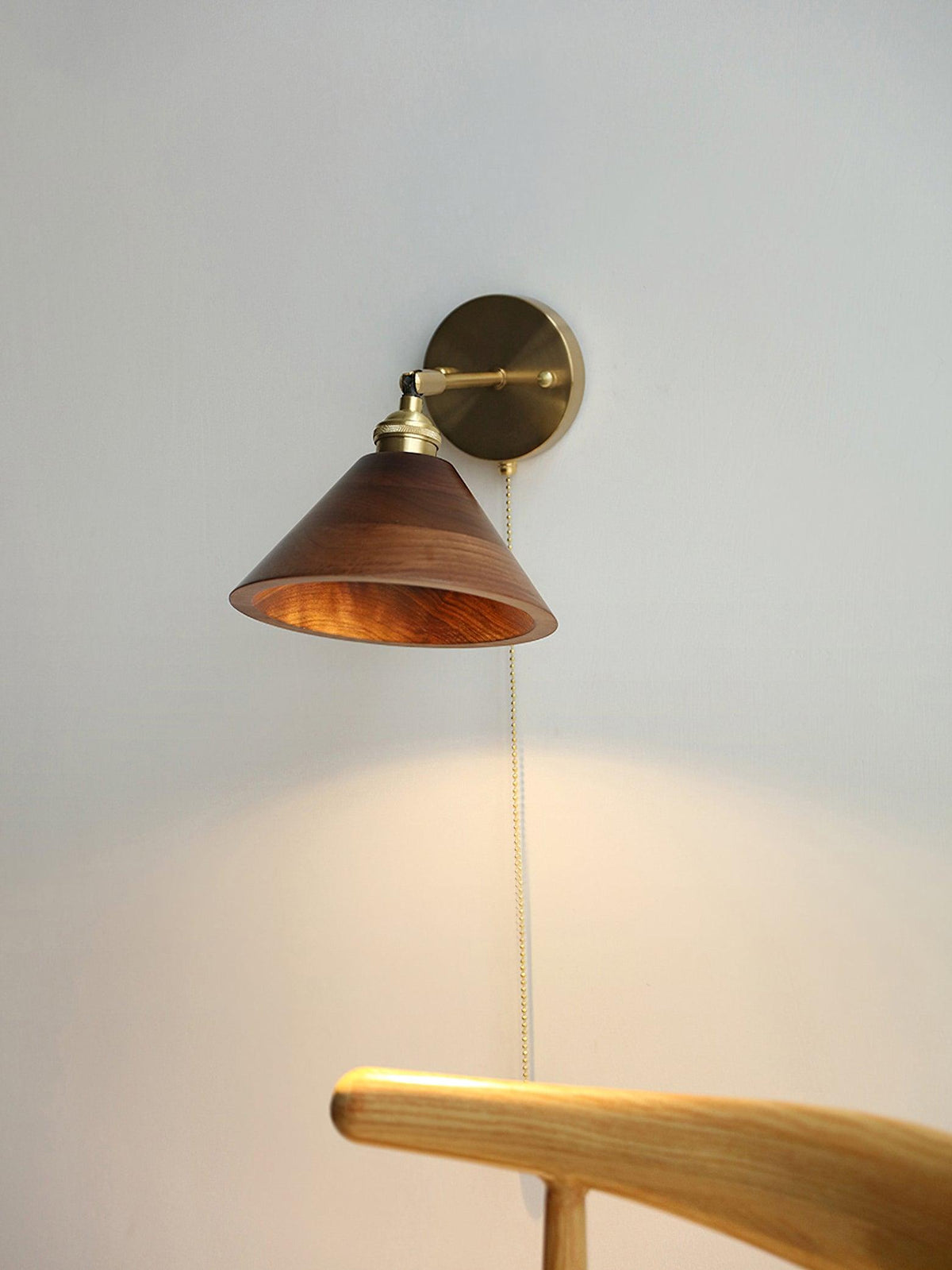 Rasen Vintage Holz-Wandleuchte