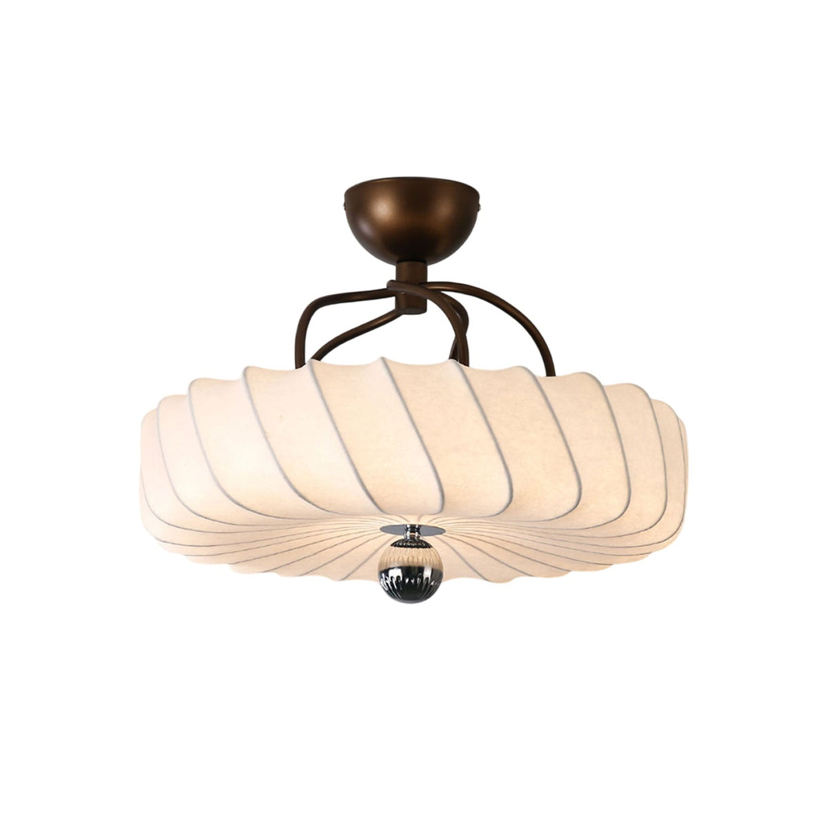Zelore Swirl-Stoff-Pendelleuchte in Bronze
