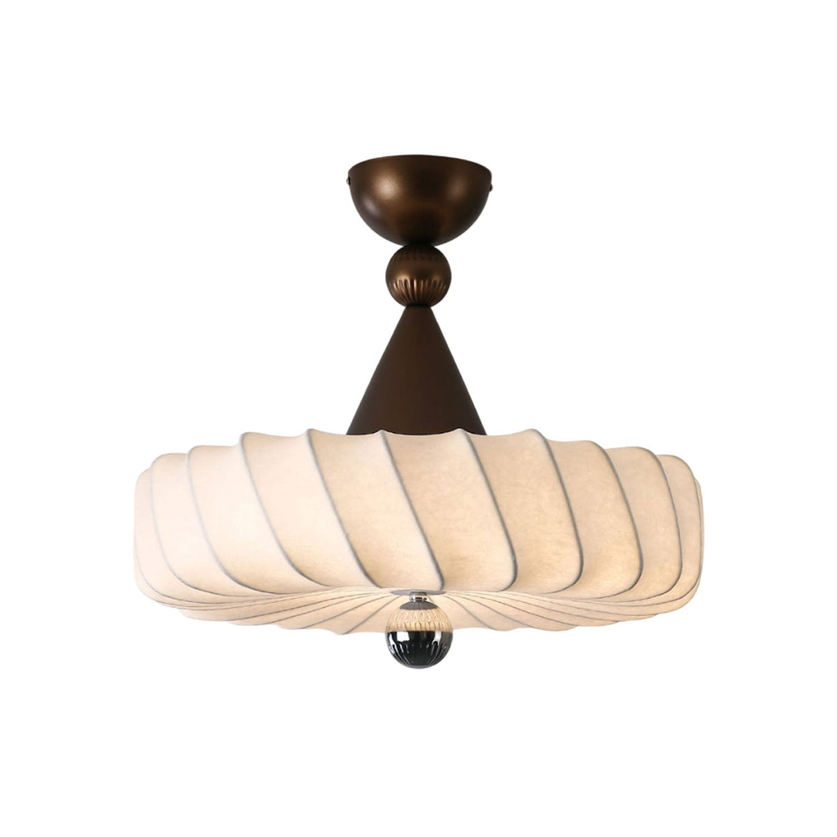 Zelore Swirl-Stoff-Pendelleuchte in Bronze