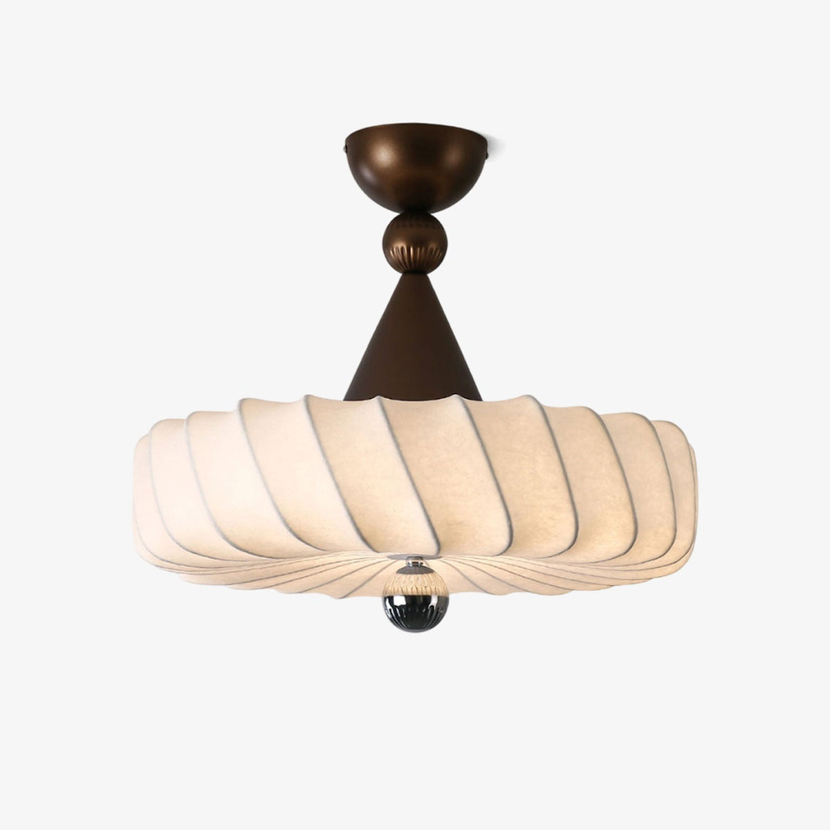 Zelore Swirl-Stoff-Pendelleuchte in Bronze