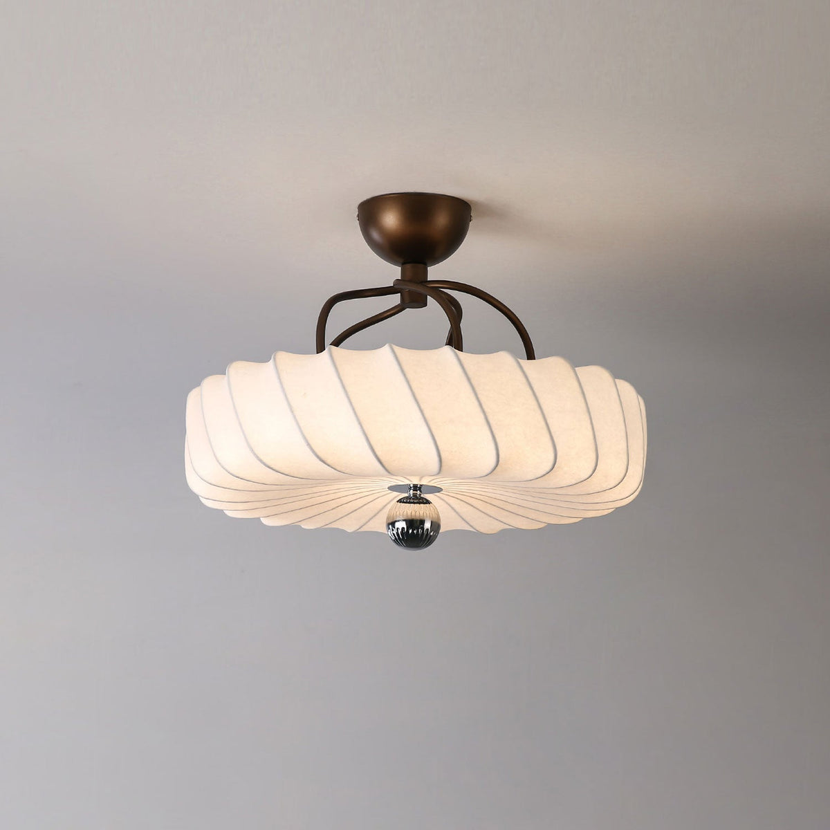 Zelore Swirl-Stoff-Pendelleuchte in Bronze