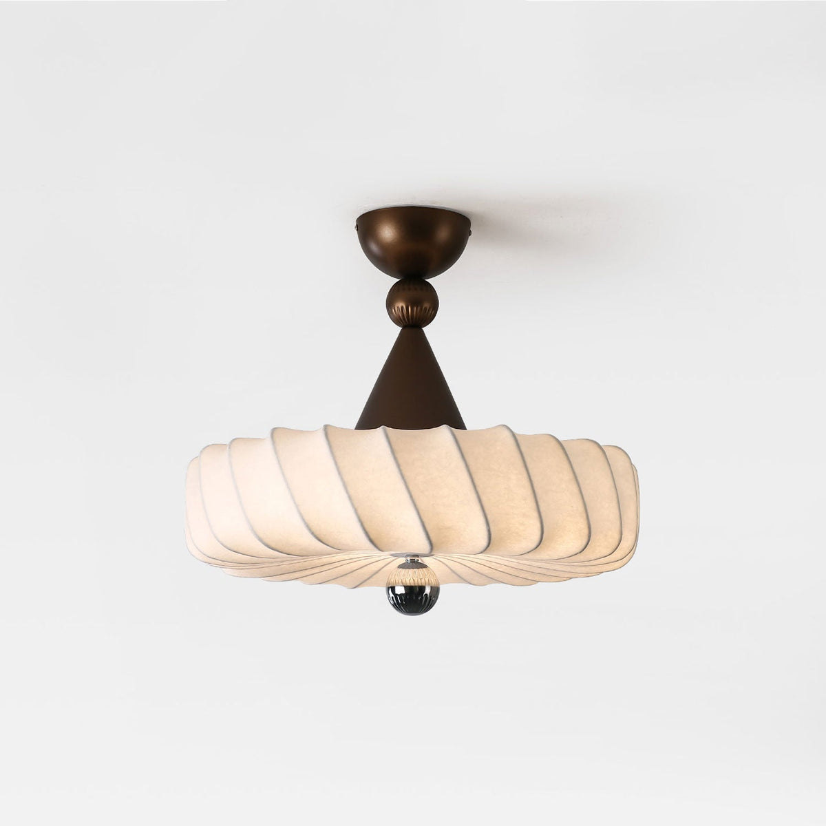 Zelore Swirl-Stoff-Pendelleuchte in Bronze