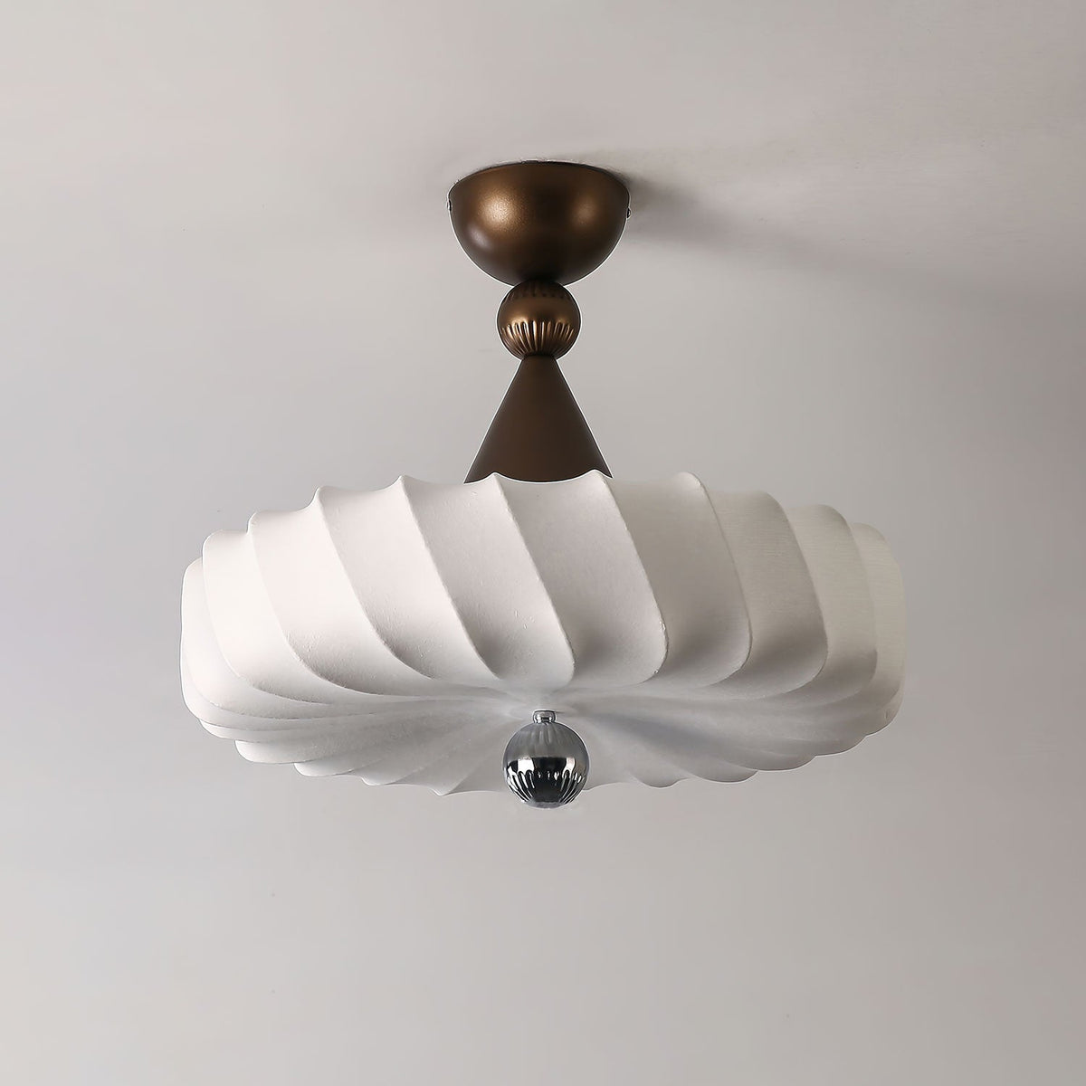 Zelore Swirl-Stoff-Pendelleuchte in Bronze