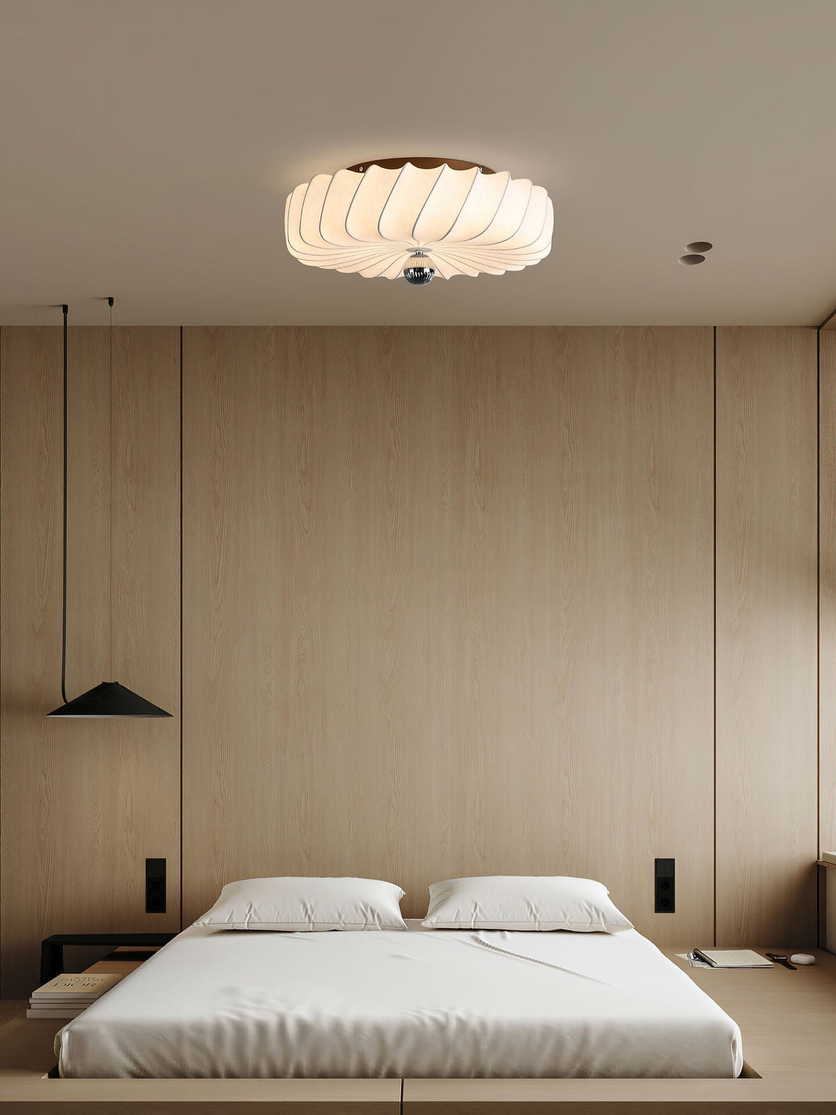Zelore Swirl-Stoff-Pendelleuchte in Bronze