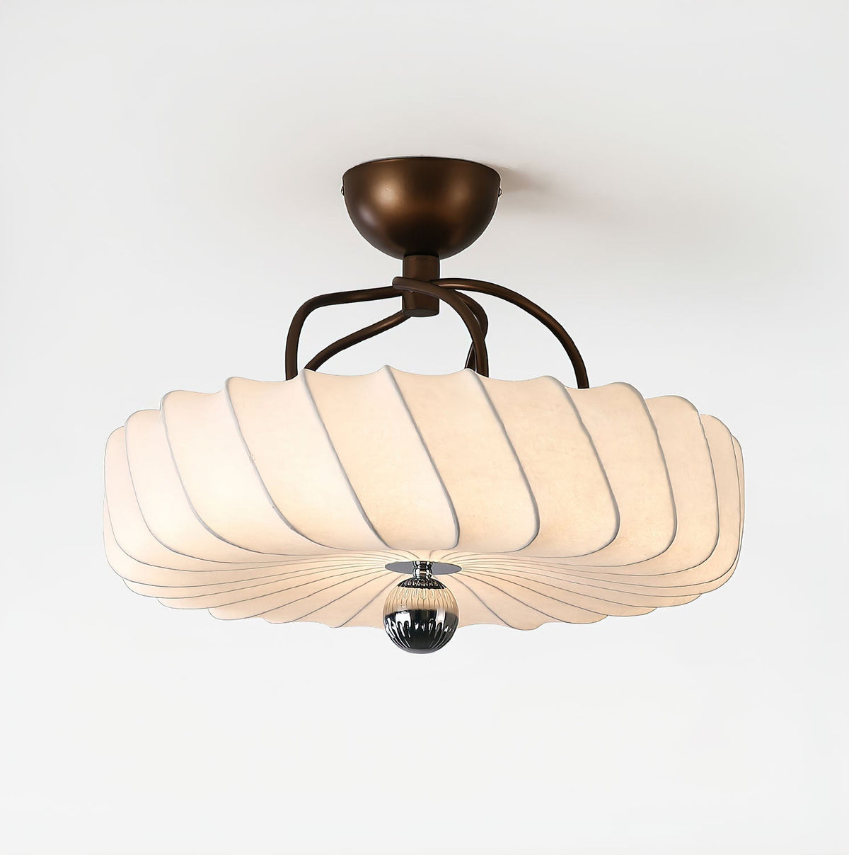 Zelore Swirl-Stoff-Pendelleuchte in Bronze