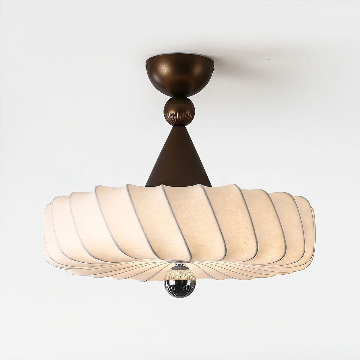Zelore Swirl-Stoff-Pendelleuchte in Bronze
