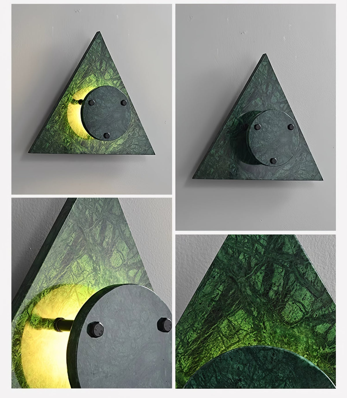 Pyramid Wandleuchte aus rustikalem Marmor