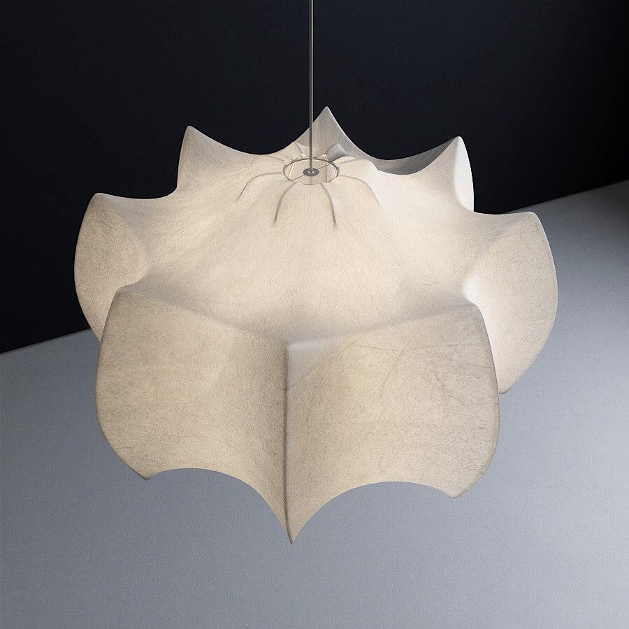 Lotus Minimalistische Seiden-Pendelleuchte