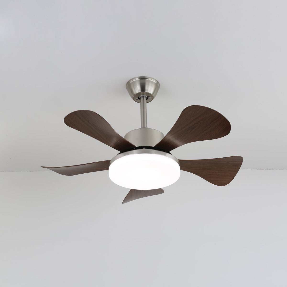 Aldeelle Moderner Deckenventilator mit Beleuchtung aus Holz-Holz