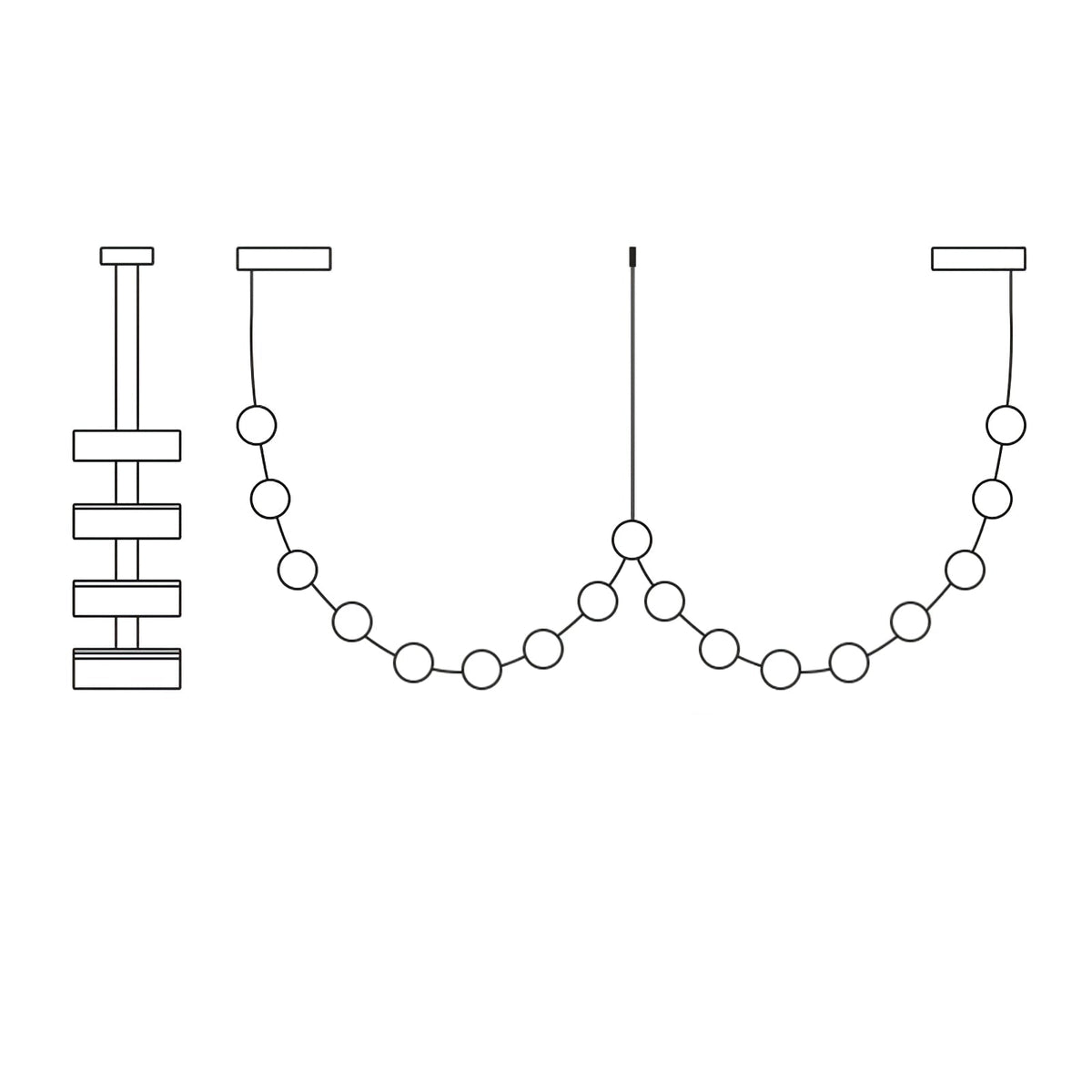 Flexura modulare Pendelleuchte mit Schienensystem