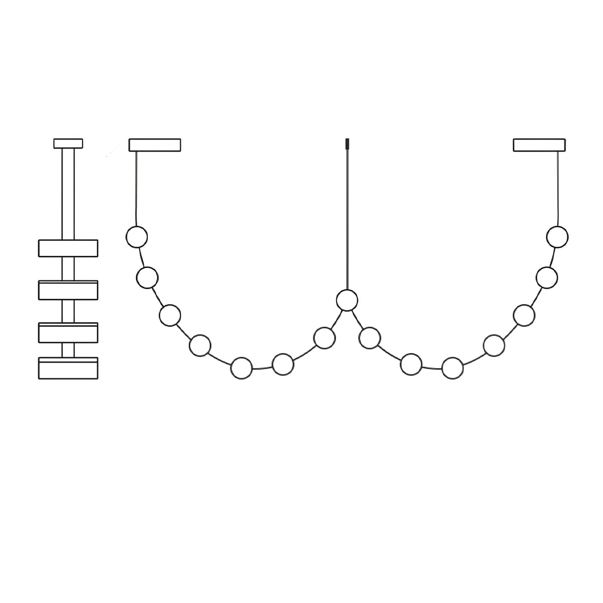 Flexura modulare Pendelleuchte mit Schienensystem