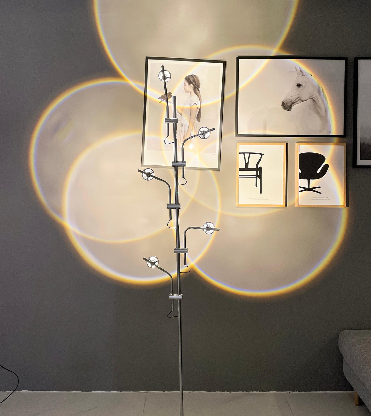 Receiv Stehleuchte Edelstahl minimalistisch klassisch für Wohnzimmer | Cielum