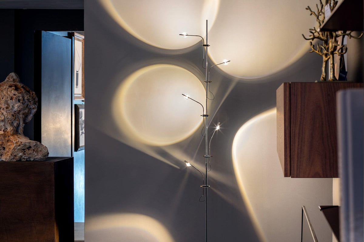 Receiv Stehleuchte Edelstahl minimalistisch klassisch für Wohnzimmer | Cielum