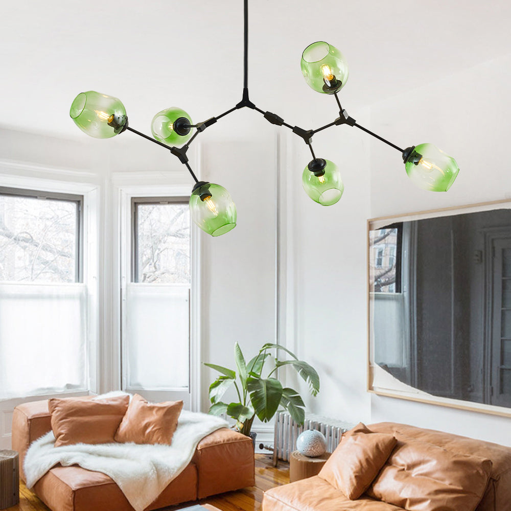 Valentina Pendelleuchte Schwarze/Gold Wohnzimmer/Schlafzimmer Glas