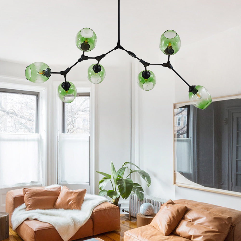 Valentina Pendelleuchte Schwarze/Gold Wohnzimmer/Schlafzimmer Glas