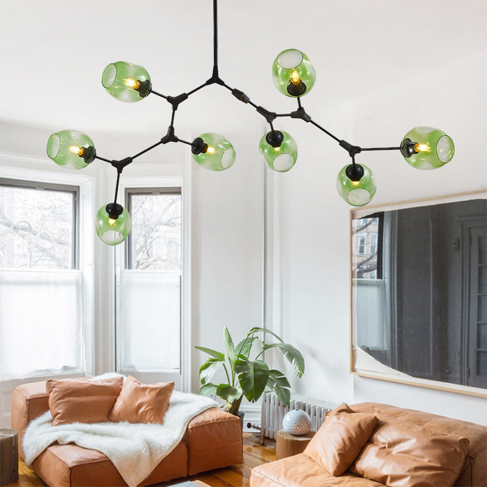 Valentina Pendelleuchte Schwarze/Gold Wohnzimmer/Schlafzimmer Glas