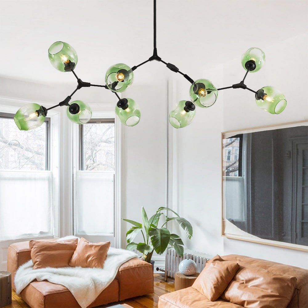 Valentina Pendelleuchte Schwarze/Gold Wohnzimmer/Schlafzimmer Glas