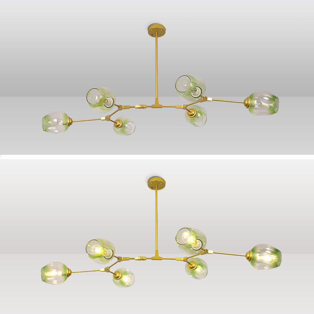Valentina Pendelleuchte Schwarze/Gold Wohnzimmer/Schlafzimmer Glas
