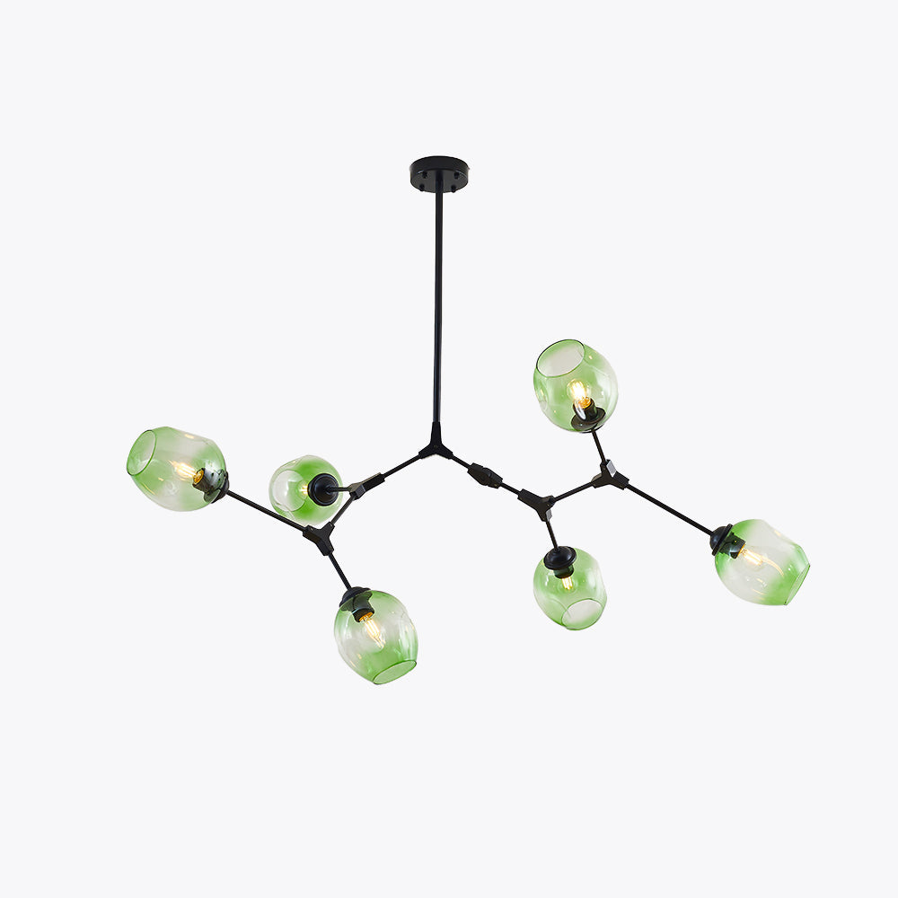 Valentina Pendelleuchte Schwarze/Gold Wohnzimmer/Schlafzimmer Glas