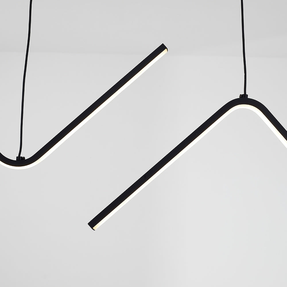Arisha Modern LED Pendelleuchte Dimmbar Linear Gold/Schwarz Esszimmer