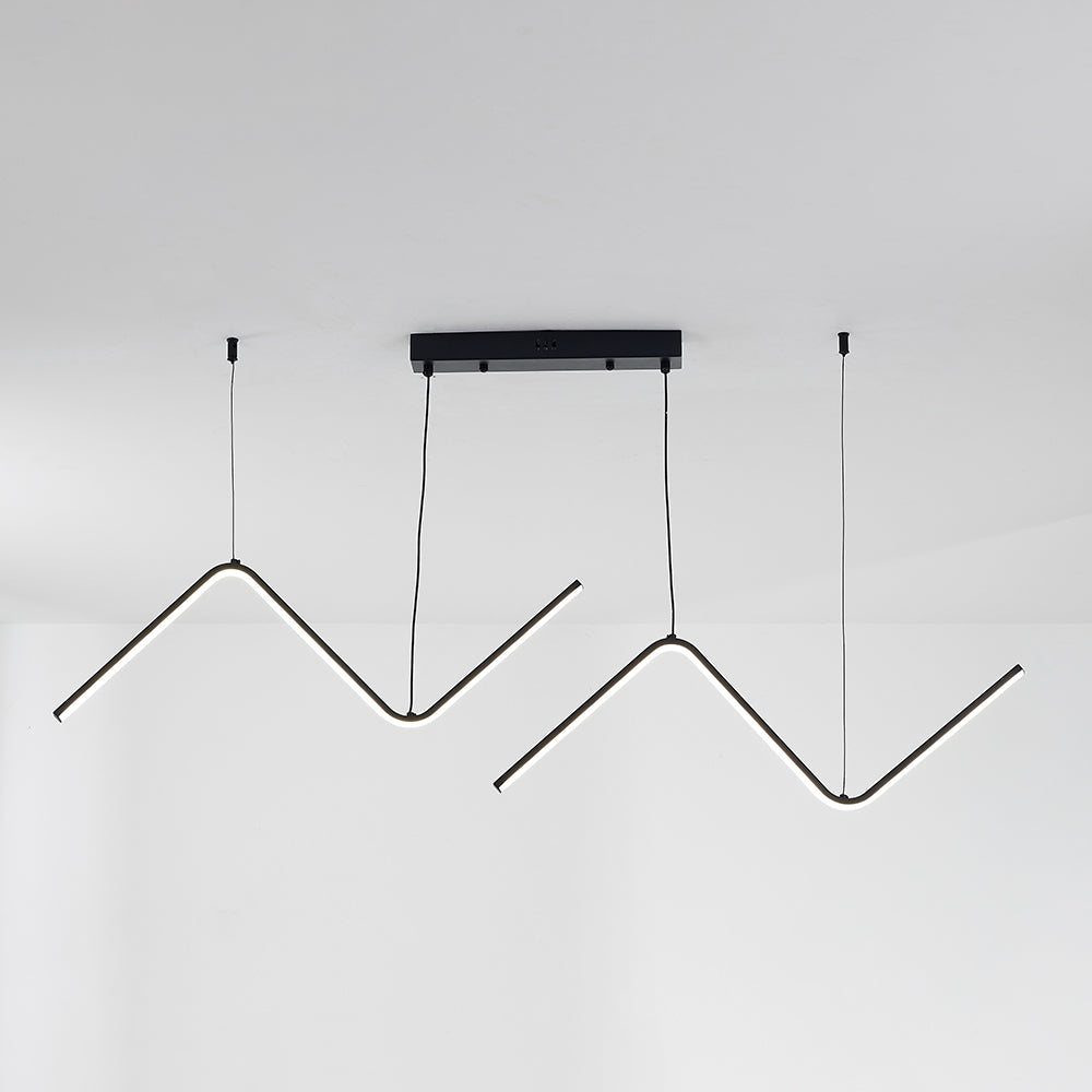Arisha Modern LED Pendelleuchte Dimmbar Linear Gold/Schwarz Esszimmer