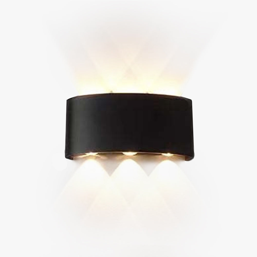 Ray  Außenwandleuchte Modern Rechteck LED  Weiß Metall Terrasse