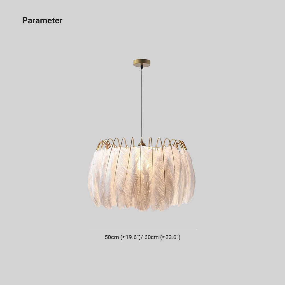 O'Moore Modern LED Pendelleuchte Schwarz/Weiß Wohnzimmer Metall/Feder