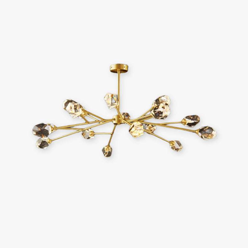 Kristy Vintage Vintage LED Kronleuchter Sputnik Gold Wohn/Schlafzimmer Kristall