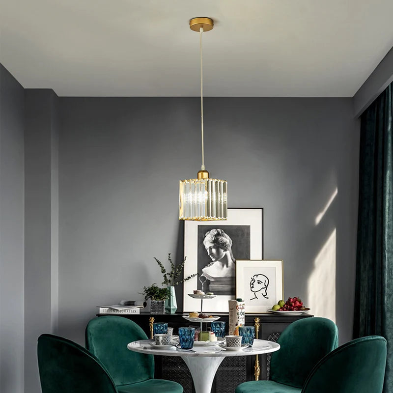 Airsha  Pendelleuchte Schwarz/Gold Wohnzimmer/Küche Modern Rund/Quadrat