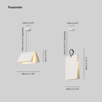Arisha Design LED Pendelleuchte Weiß Schlafzimmer/Wohnzimmer Stoff