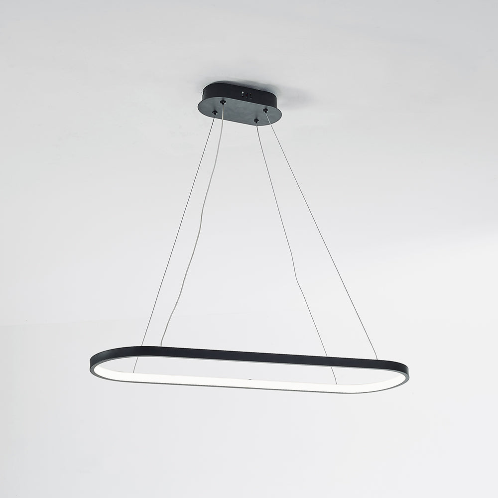 Arisha Modern Pendelleuchte Linear Schwarz/Weiß/Gold Esszimmer Metall