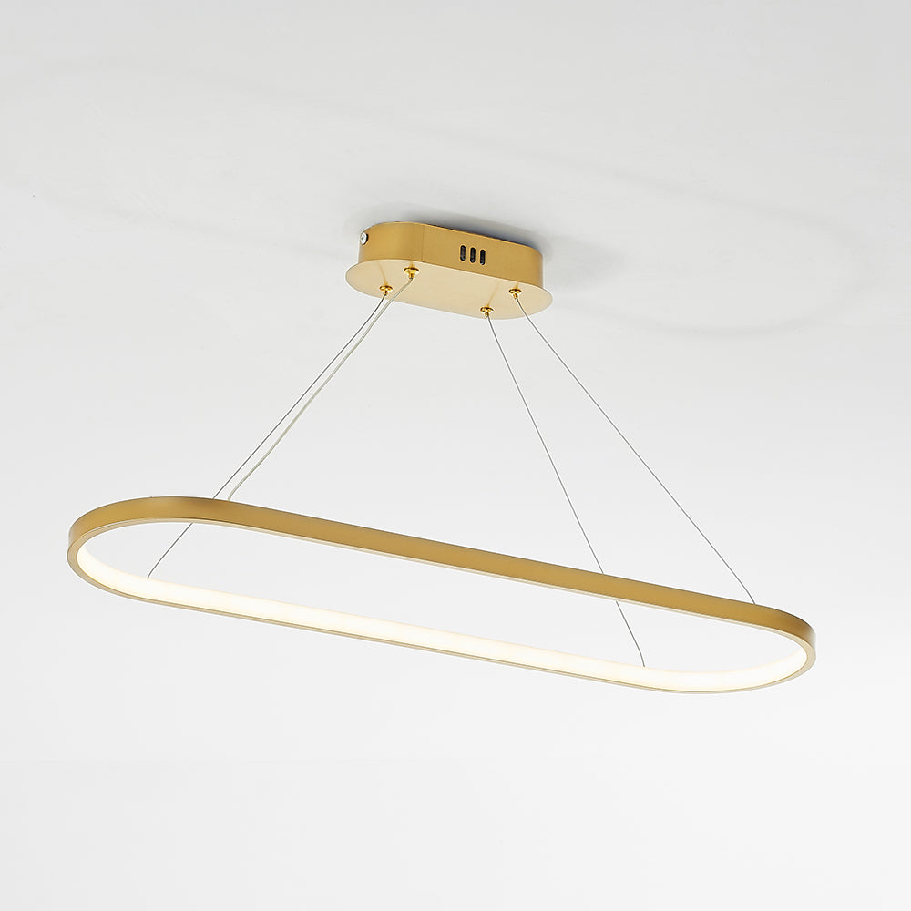 Arisha Modern Pendelleuchte Linear Schwarz/Weiß/Gold Esszimmer Metall