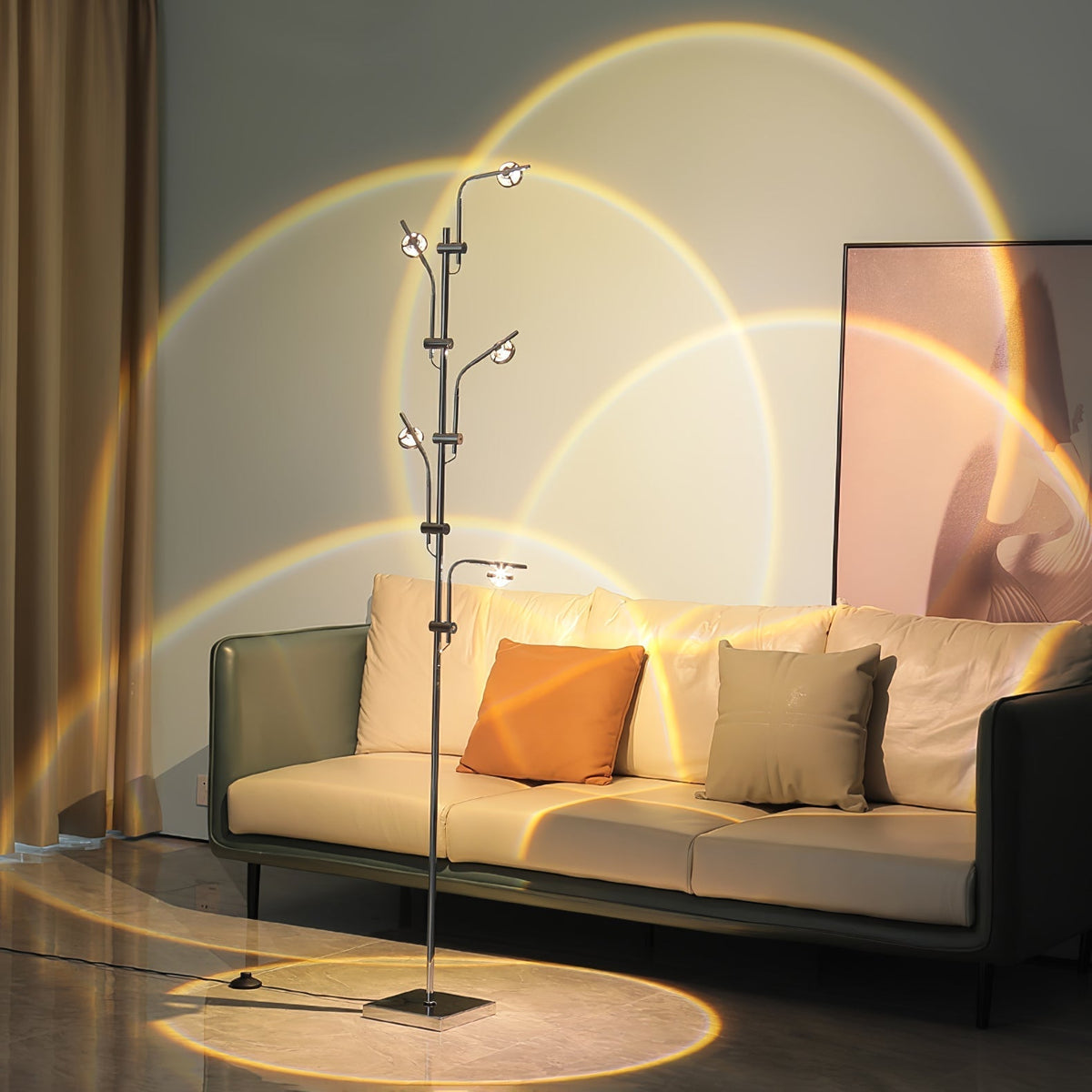 Receiv Stehleuchte Edelstahl minimalistisch klassisch für Wohnzimmer | Cielum