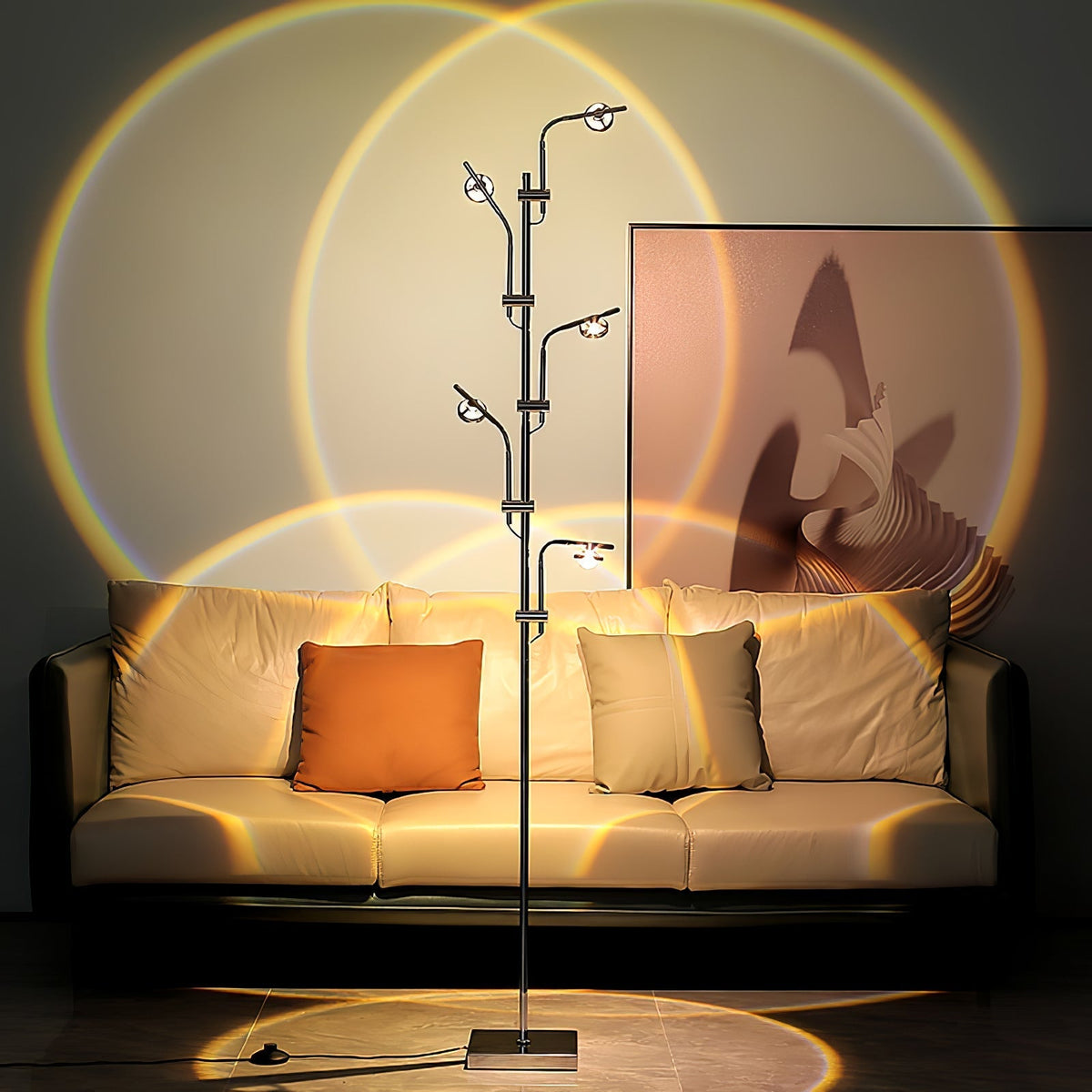 Receiv Stehleuchte Edelstahl minimalistisch klassisch für Wohnzimmer | Cielum