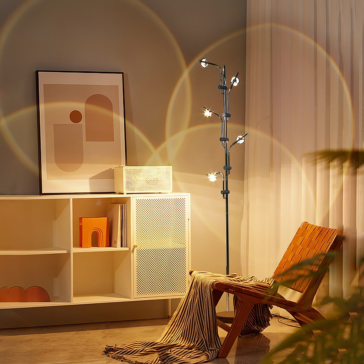 Receiv Stehleuchte Edelstahl minimalistisch klassisch für Wohnzimmer | Cielum
