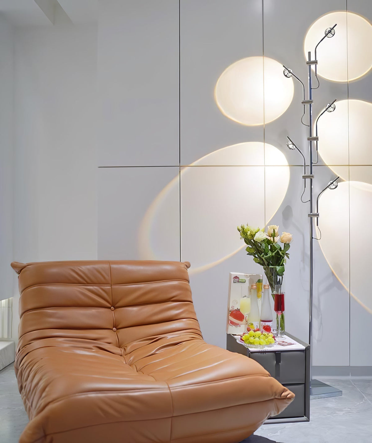 Receiv Stehleuchte Edelstahl minimalistisch klassisch für Wohnzimmer | Cielum