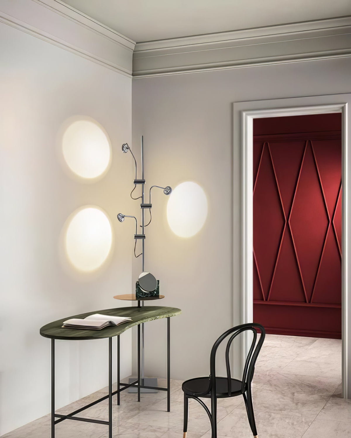 Receiv Stehleuchte Edelstahl minimalistisch klassisch für Wohnzimmer | Cielum