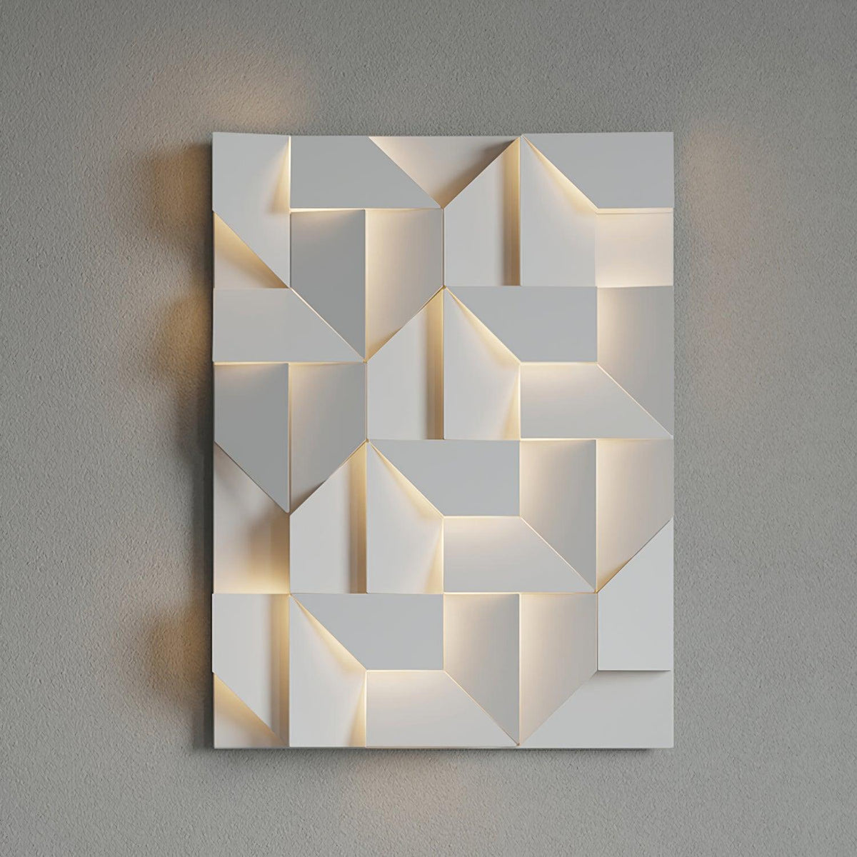 Wandleuchte 3D Geometric Panels Layered Light Art mit Fernbedienung Dimmung modern